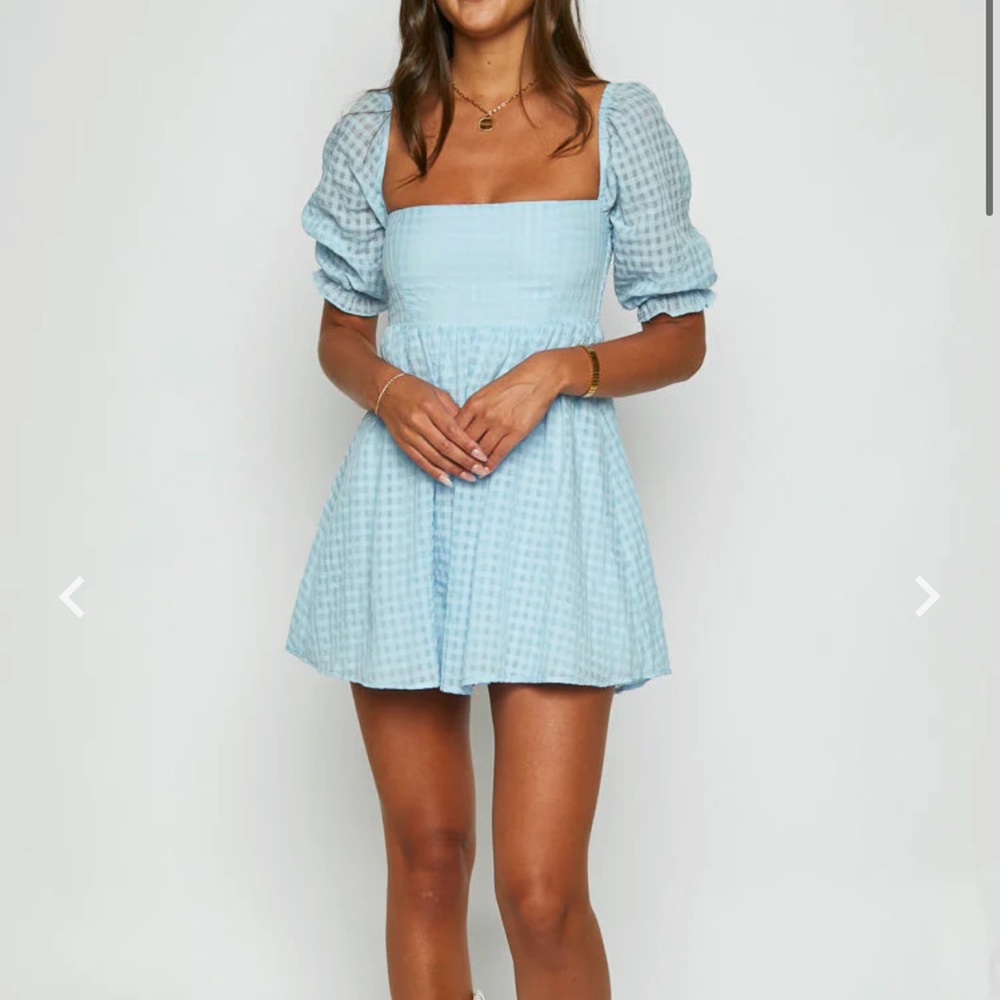 NWT Beginning Boutique Rubi Blue Babydoll Dress